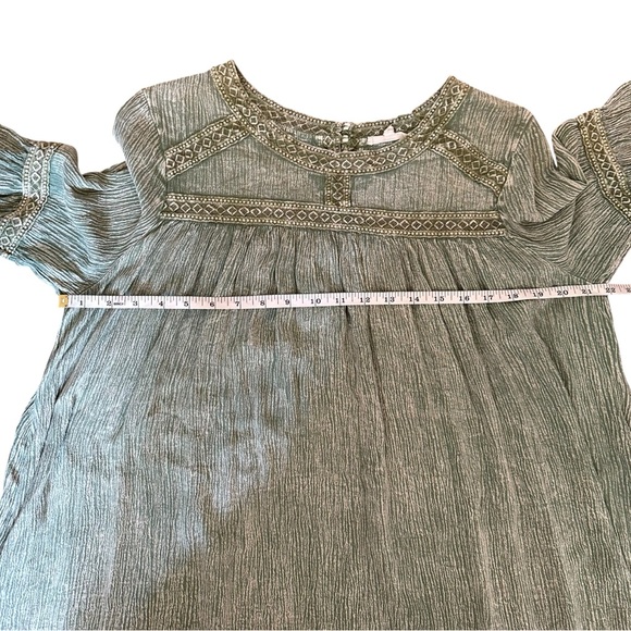 Easel Sage Textured Knit Monochromatic Minimalist Boho Hippie Lagenlook Top Sz S - Picture 4 of 9